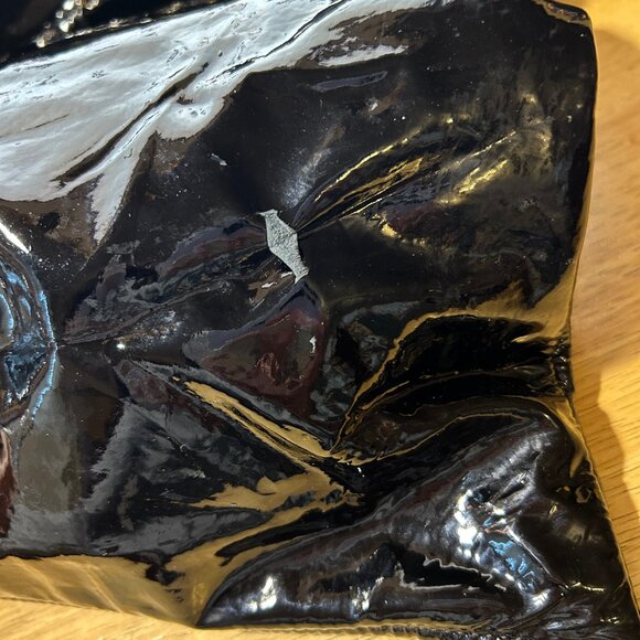 Authentic Chanel Black Interlock CC Patent Leather Bonbons Shopper Tote Handbag - Picture 7 of 16